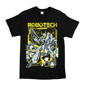 ROBOTECH Manga Corta Negra