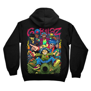 GORILLAZ Hoodie + Cierre