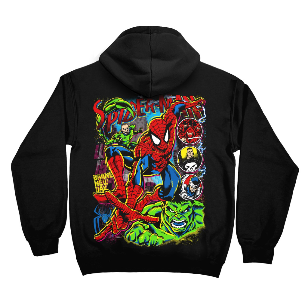 Poleron hoddie / cierre Spiderman